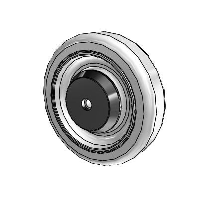QuietKat Caster with 5 x 1.25 Grey/Grey Wheel