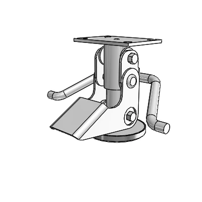 Colson 2 Series, Colson 3 Series Floor Locks, 3.875 Retracted Height, 4.9375 Extended Height