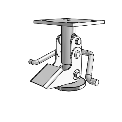Colson 3 Series, Colson 4 Series, Colson 6 Series Floor Locks, 4.9375 Retracted Height, 5.875 Extended Height
