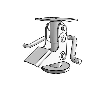 Colson 2 Series, Colson 3 Series Floor Locks, 4.5 Retracted Height, 5.5313 Extended Height