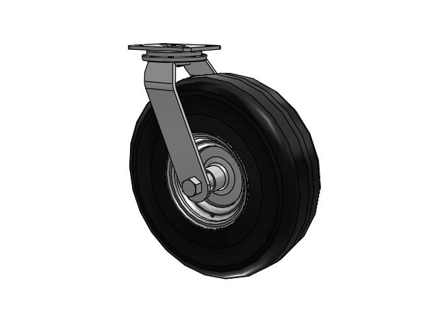 90 Series Pneumatic Top Plate Swivel Caster with 18 x 5.7 Black Pneumatic Wheel