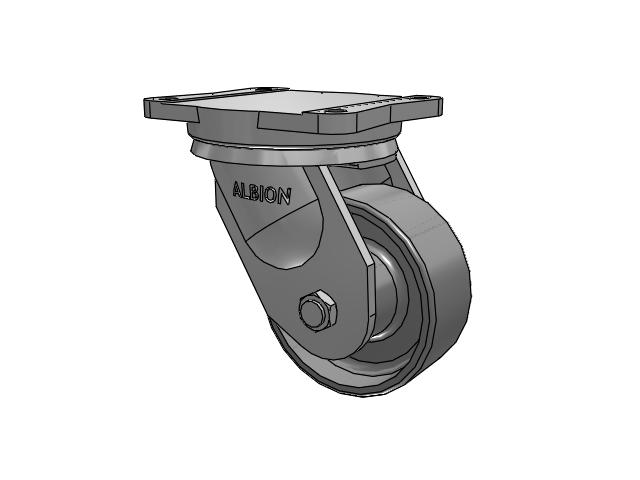 94 Series BBL Caster with 6 x 2.5 Clear Coat Enamel FS - Drop-Forged Steel Wheel