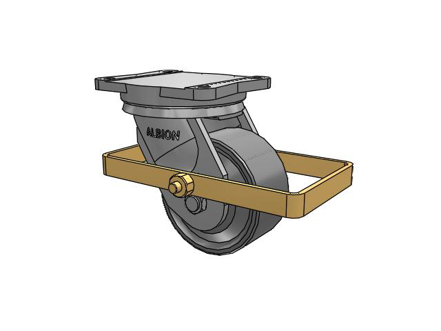 94 Series BBL Caster with 6 x 3 Clear Coat Enamel FS - Drop-Forged Steel Wheel