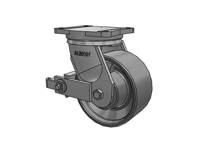 94 Series BBL Caster with 8 x 4 Clear Coat Enamel FS - Drop-Forged Steel Wheel