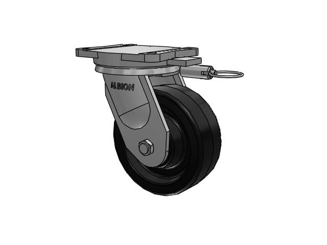 94 Series BBL Caster with 8 x 3 Black Phenolic Resin TM - Phenolic Wheel