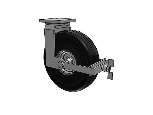 95 Series Pneumatic Casters Top Plate Swivel Caster with 21 x 5.6 SF Pneumatic Rubber Wheel and Face Brake