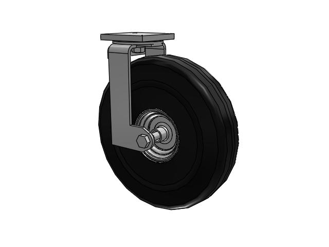95 Series Pneumatic Casters Top Plate Swivel Caster with 25 x 5.6 SF Pneumatic Rubber Wheel