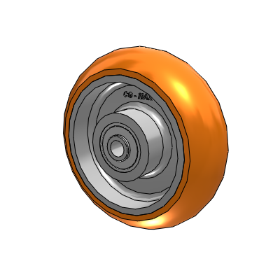CG-MAX Orange 6 x 2 Wheel with Precision Ball Bearing