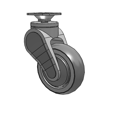 Avant Top Plate Swivel Caster with 3 x 1 QuikStart Wheel