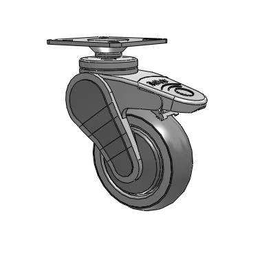 Avant Top Plate Swivel Caster with 3 x 1 QuikStart Wheel