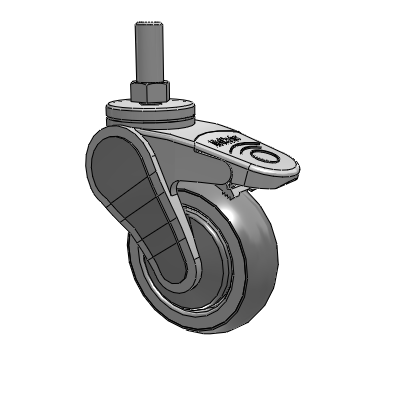 Avant Threaded Stem Swivel Caster with 3 x 1 QuikStart Wheel
