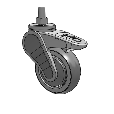 Avant Threaded Stem Swivel Caster with 3 x 1 QuikStart Wheel