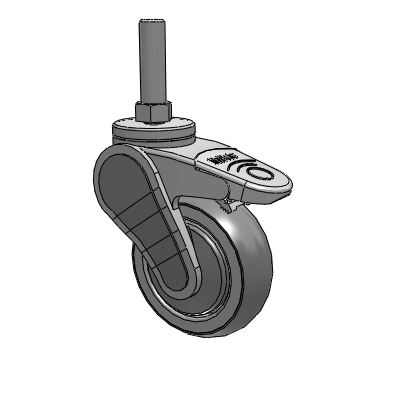 Avant Threaded Stem Swivel Caster with 3 x 1 QuikStart Wheel