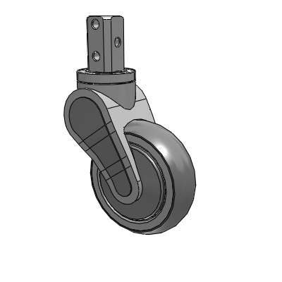 Avant Square Stem Swivel Caster with 4 x 1.25 QuikStart Wheel