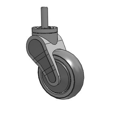 Avant Threaded Stem Swivel Caster with 4 x 1.25 QuikStart Wheel