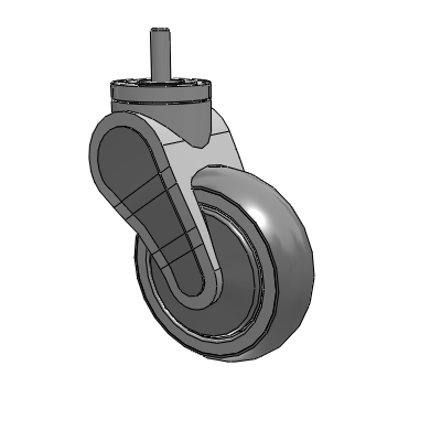 Avant Threaded Stem Swivel Caster with 4 x 1.25 QuikStart Wheel