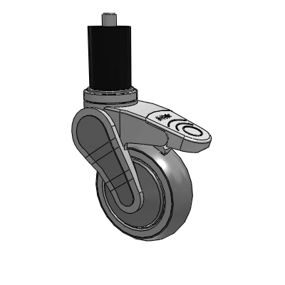Avant Expanding Adapter (Rubber) Swivel Caster with 4 x 1.25 QuikStart Wheel Total Lock