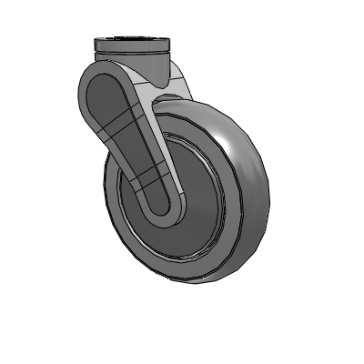 Avant Hollow Kingpin Swivel Caster with 5 x 1.25 QuikStart Wheel