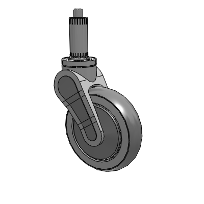 Avant Expanding Adapter (Nylon) Swivel Caster with 5 x 1.25 QuikStart Wheel Without