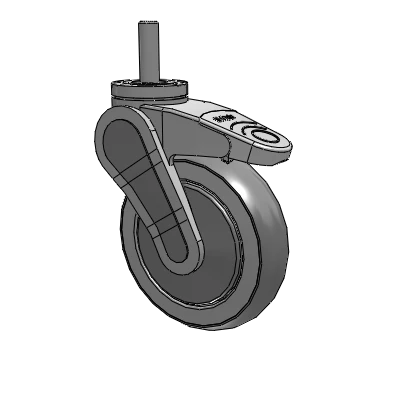 Avant Threaded Stem Swivel Caster with 5 x 1.25 QuikStart Wheel and Total Lock Brake