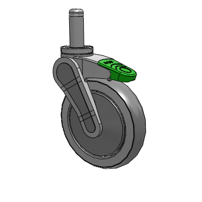 Avant Grip Ring Stem Swivel Caster with 6 x 1.25 QuikStart Wheel and Directional Lock Brake