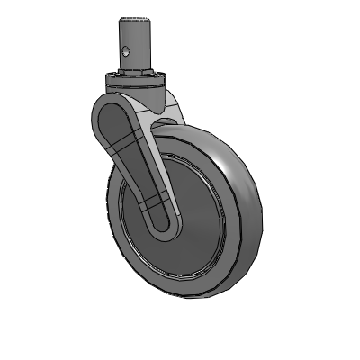 Avant Round Stem Swivel Caster with 6 x 1.25 QuikStart Wheel