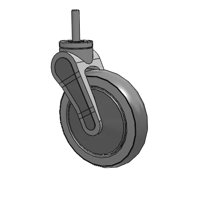 Avant Threaded Stem Swivel Caster with 6 x 1.25 QuikStart Wheel