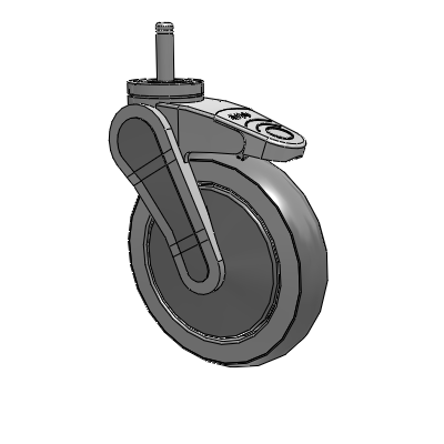 Avant Grip Ring Stem Swivel Caster with 6 x 1.25 QuikStart Wheel and Total Lock Brake