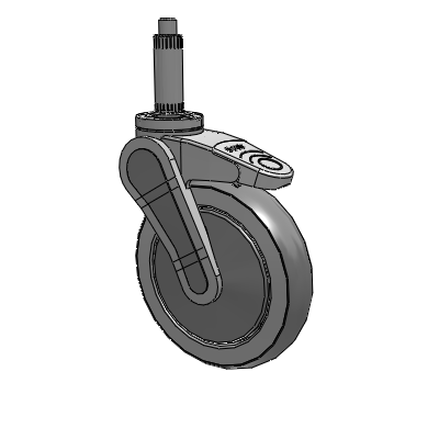 Avant Expanding Adapter (Nylon) Swivel Caster with 6 x 1.25 QuikStart Wheel Total Lock