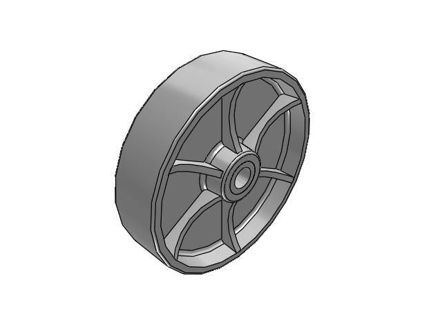 CA Cast Iron Wheels 12 x 3 with Straight Roller Bearing