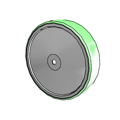 Thermoplastic Rubber CHX Antimicrobial Thermoplastic Rubber 5.0000 x 1.2500 Wheel with Precision Ball Bearing