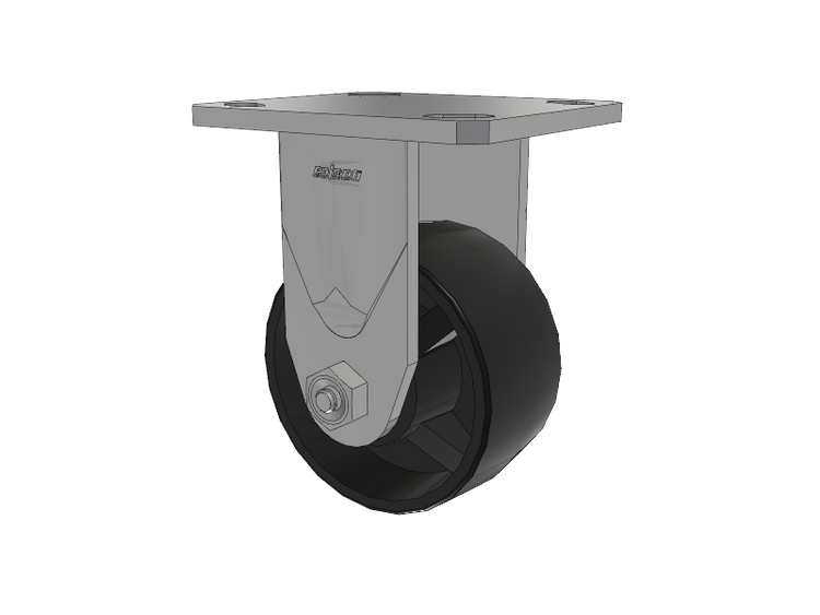 Defender D4 Series Stainless Steel Casters Stainless Steel Top Plate Rigid with 4 Polyolefin Wheel