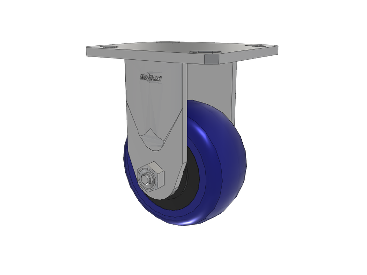 Defender D4 Series Stainless Steel Casters Stainless Steel Top Plate Rigid with 4 EG - Eagle Polyurethane (Polypropylene Core) Wheel