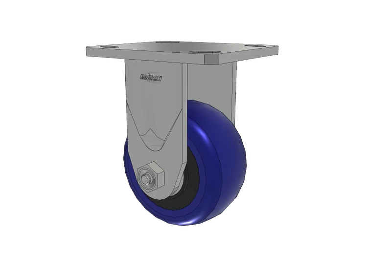 Defender D4 Series Stainless Steel Casters Stainless Steel Top Plate Rigid with 4 EG - Eagle Polyurethane (Polypropylene Core) Wheel