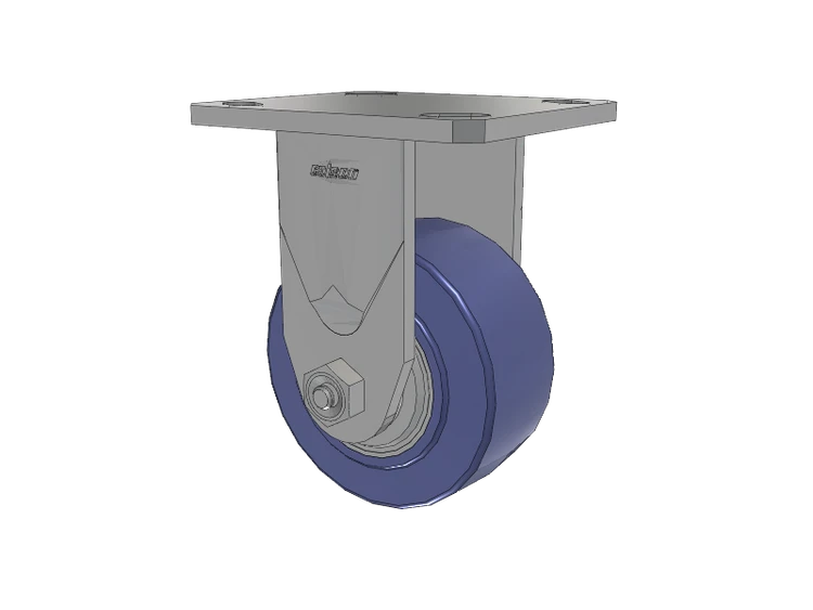 Defender D4 Series Stainless Steel Casters Stainless Steel Top Plate Rigid with 4 HydroTech (Flat) Wheel