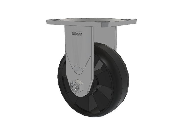 Defender D4 Series Stainless Steel Casters Stainless Steel Top Plate Rigid with 5 Maxim Nylon Glass Filled Wheel