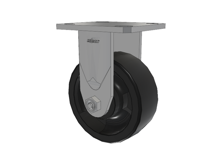 Defender D4 Series Stainless Steel Casters Stainless Steel Top Plate Rigid with 5 Hi-Temp Nylon Glass Filled Wheel