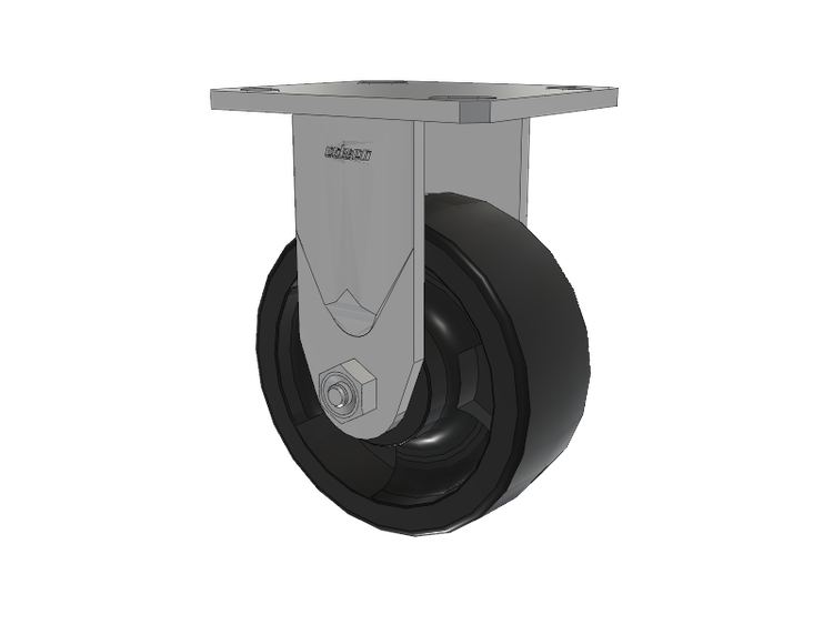 Defender D4 Series Stainless Steel Casters Stainless Steel Top Plate Rigid with 5 Hi-Temp Nylon Glass Filled Wheel