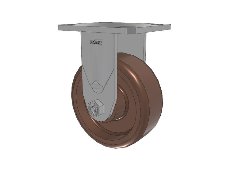 Defender D4 Series Stainless Steel Casters Stainless Steel Top Plate Rigid with 5 Thermo Hi-Temp Wheel
