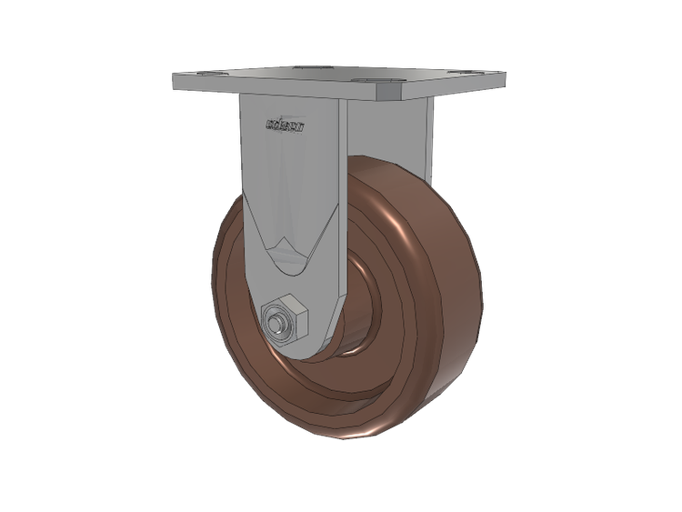 Defender D4 Series Stainless Steel Casters Stainless Steel Top Plate Rigid with 5 Thermo Hi-Temp Wheel