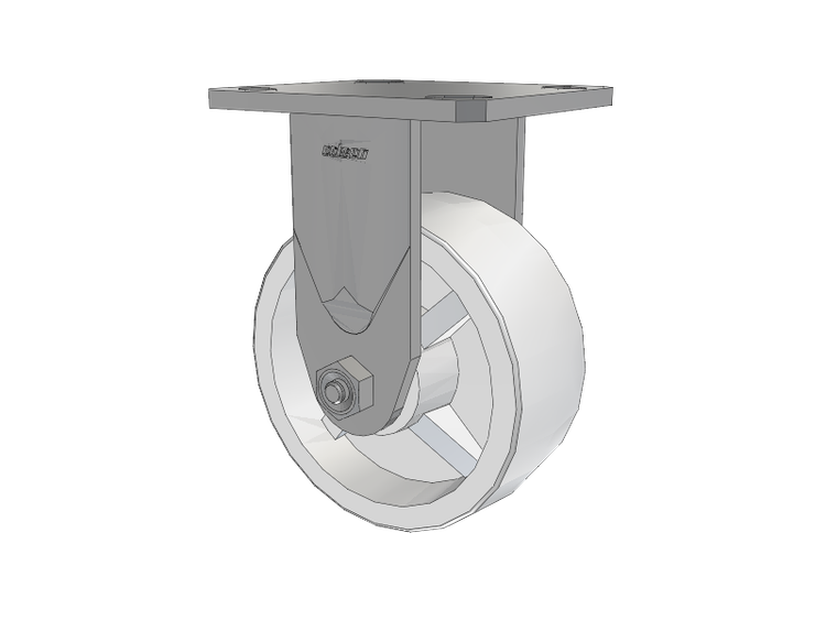 Defender D4 Series Stainless Steel Casters Stainless Steel Top Plate Rigid with 5 Retort Hi-Temp Wheel