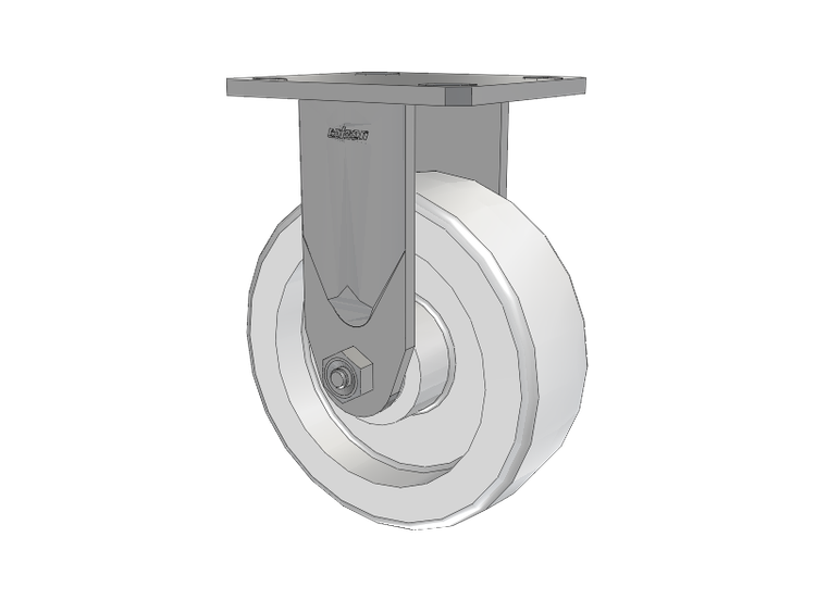 Defender D4 Series Stainless Steel Casters Stainless Steel Top Plate Rigid with 6 White Nylon Wheel