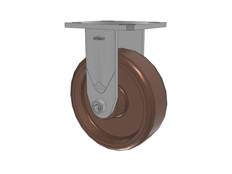 Defender D4 Series Stainless Steel Casters Stainless Steel Top Plate Rigid with 6 Thermo Hi-Temp Wheel