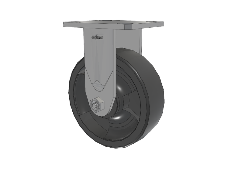 Defender D4 Series Stainless Steel Casters Stainless Steel Top Plate Rigid with 6 HD Nylon Glass Filled Wheel