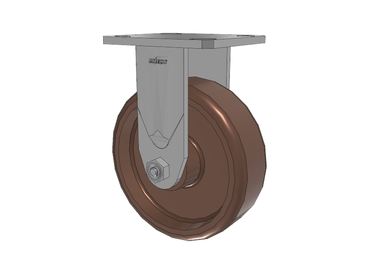 Defender D4 Series Stainless Steel Casters Stainless Steel Top Plate Rigid with 6 Thermo Hi-Temp Wheel