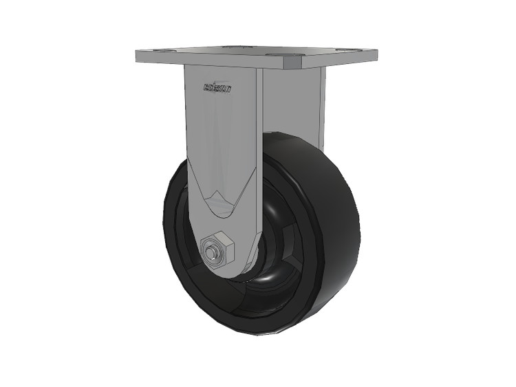 Defender D4 Series Stainless Steel Casters Stainless Steel Top Plate Rigid with 6 Hi-Temp Nylon Glass Filled Wheel
