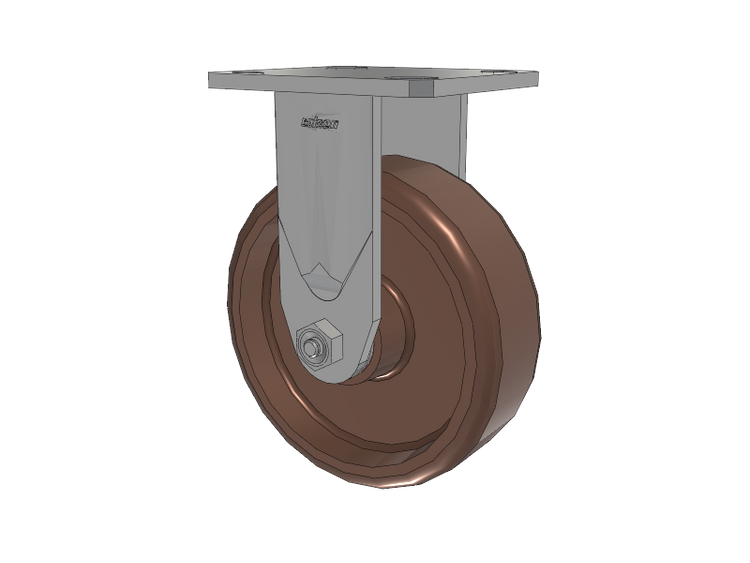 Defender D4 Series Stainless Steel Casters Stainless Steel Top Plate Rigid with 6 Thermo Hi-Temp Wheel