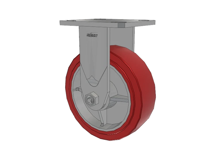 Defender D4 Series Stainless Steel Casters Stainless Steel Top Plate Rigid with 6 Polyurethane HI-TECH Wheel