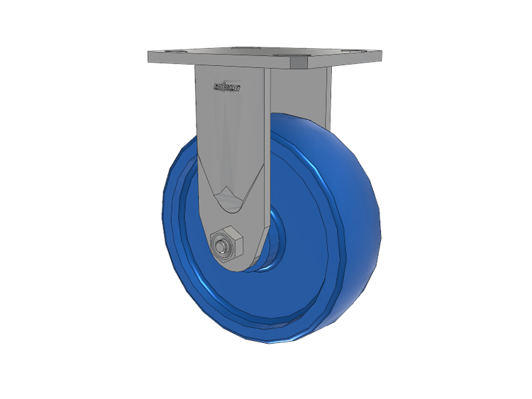 Defender D4 Series Stainless Steel Casters Stainless Steel Top Plate Rigid with 6 K Solid Polyurethane Wheel
