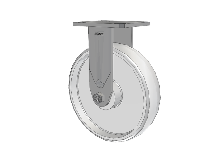 Defender D4 Series Stainless Steel Casters Stainless Steel Top Plate Rigid with 8 White Nylon Wheel